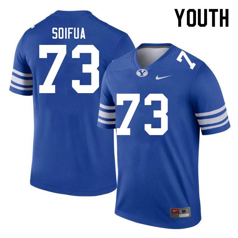 Youth #73 Vae Soifua BYU Cougars College Football Jerseys Sale-Royal - Click Image to Close